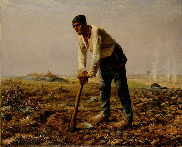 Jean-Franc Millet Man with a hoe oil painting picture